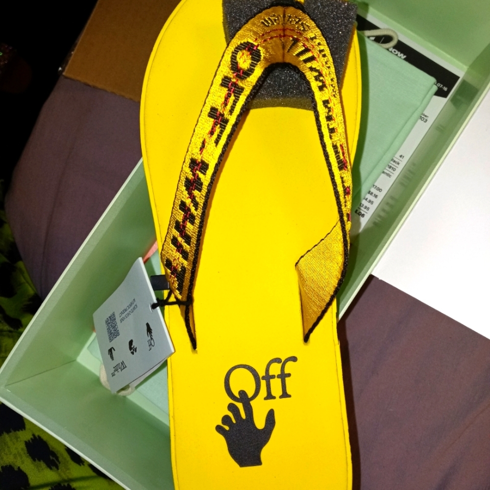 Authentic Off--White flip flops